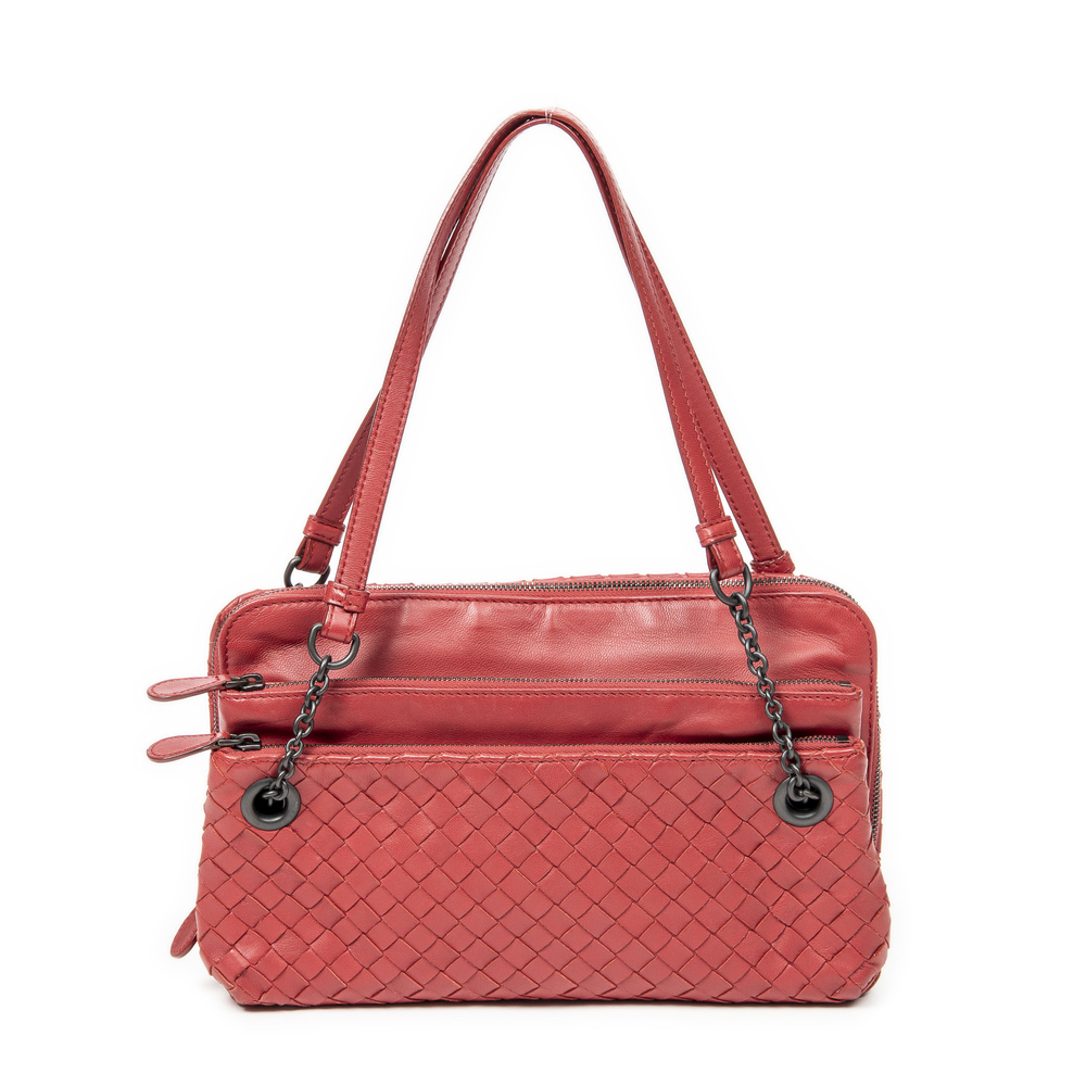 Bottega Veneta Triple Zip Chain Shoulder Bag